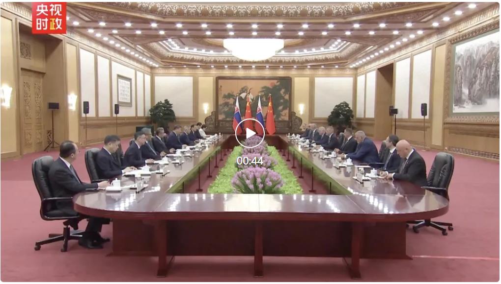 习近平同斯洛伐克总统佩列格里尼会谈
